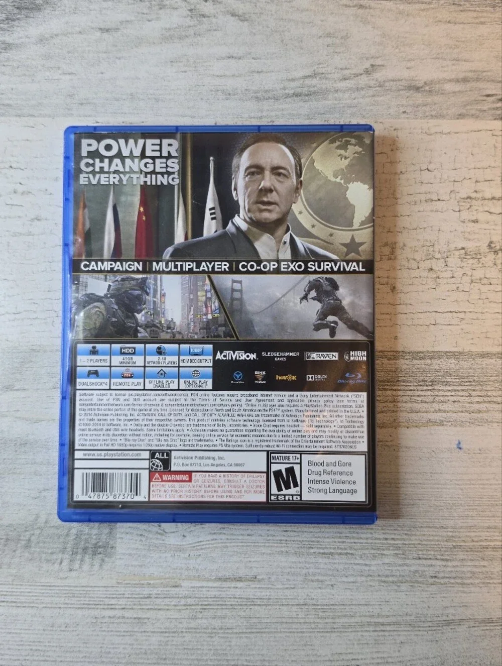 PS4 Call of Duty: Advanced Warfare (Sony PlayStation 4, 2014) Tested Very Good